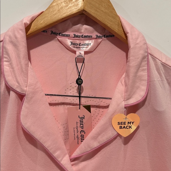 NWT Juicy Couture Short Set Sleepwear with Juicy Bling on front and back. - Picture 4 of 10
